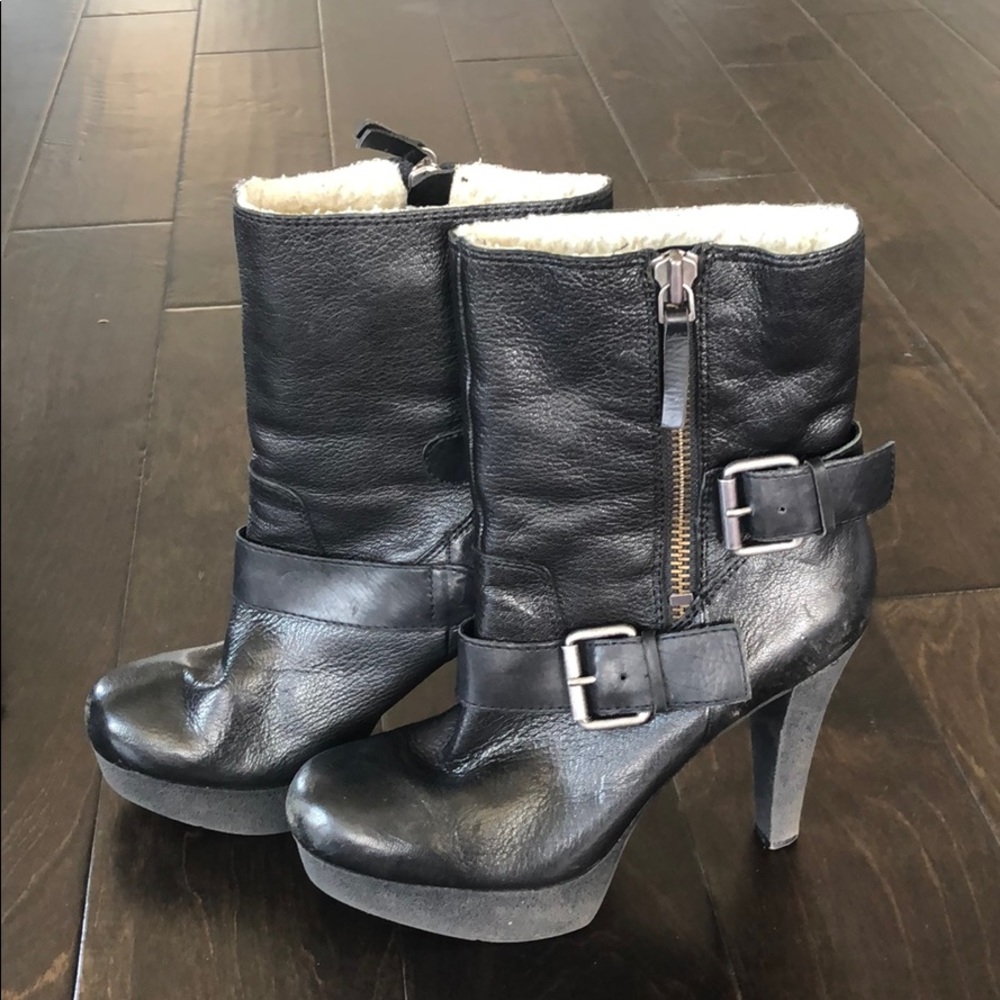 Nine West buckle ankle boots